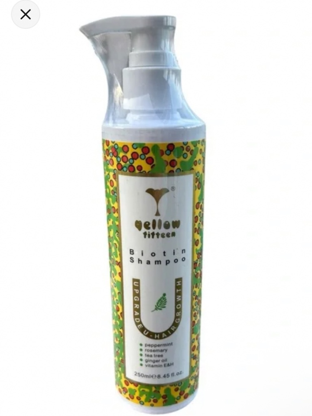 Yellow Fifteen SHAMPOO for Hair Growth. Peppermint, Rosemary, Tea Tree NEW PC